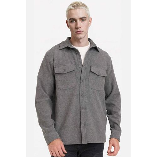 Chemise à manches longues aspect laine Coupe régulière