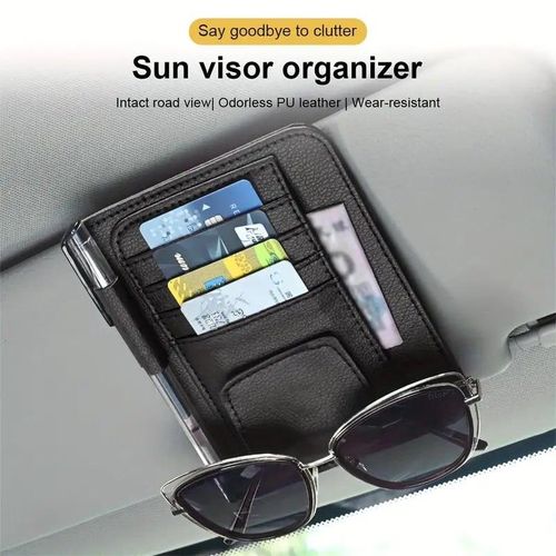 Pare-soleil multi-poches pour voiture, accessoires intérieurs automatiques, stockage de documents, poudres, lunettes de soleil, porte-stylo