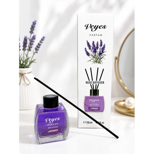 Parfum Reed Diffuser Lavande 130 ml – Diffuseur de Parfum d'Ambiance aux Bâtonnets – Senteur Lavande Relaxante
