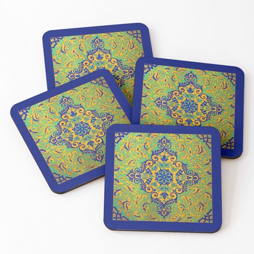 6pcs Jardins Majorelle, Marrakech Coasters (Set of 6) - Dessous de Verre Jardin Majorelle Marrakech