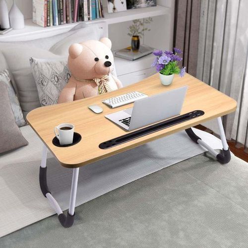 Table pliante pour ordinateur portable - Support pour ordinateur portable - Pliable - Portable - Pour petit déjeuner ou ordinateur portable - Multifonctionnel - Pour dortoir, canapé, lit, canapé