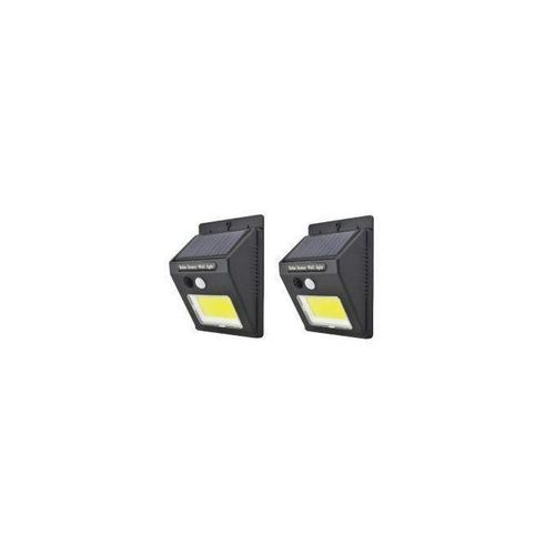 Led Projecteur Pack 2 MINI Led & Plaque Energie Solaire Rechargeable Detecteur de Mouvement Waterproof