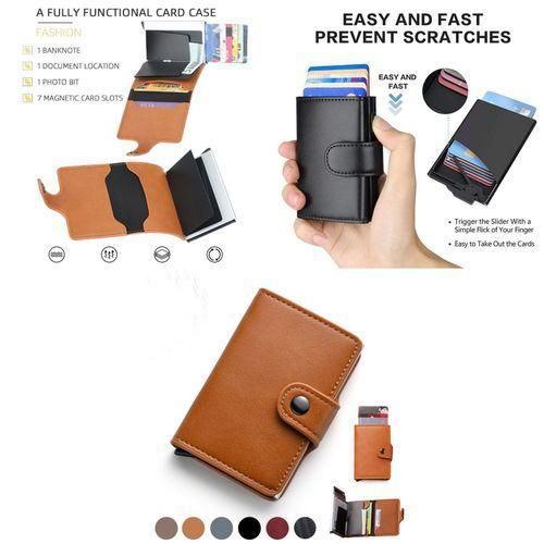 Porte-carte de crédit automatique, titulaire d'une pièce d'identité et d'un permis, billets, porte-monnaie et portefeuille