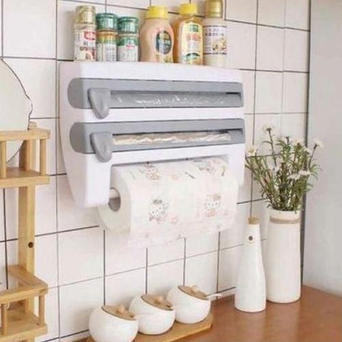 Distributeur de rouleaux de film alimentaire mural T1avec Porte-Serviettes