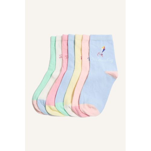 Chaussettes Longues Coton Fleur 7 Fille