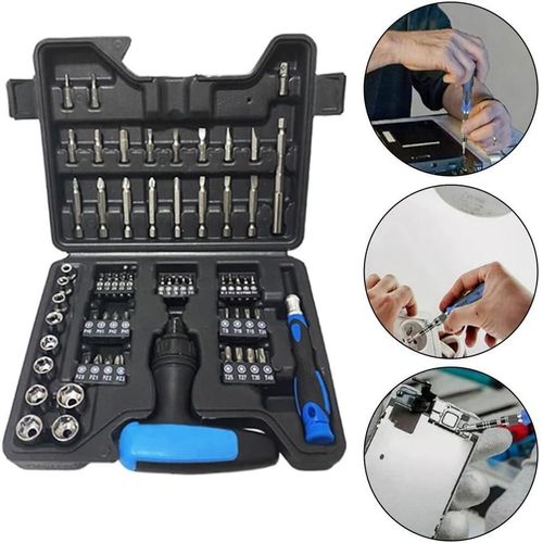 Coffret Tournevis Multifonctions Outils Bricolage Toutes Réparations 63 Pcs