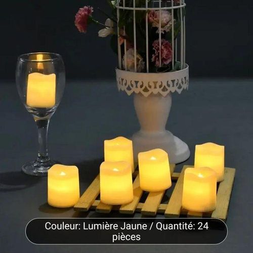 lumière électronique de bougie LED Ambiance Féérique pour Mariages (Lot de 24)