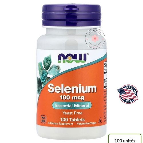 Sélénium, 100 mcg, 100 comprimés now foods