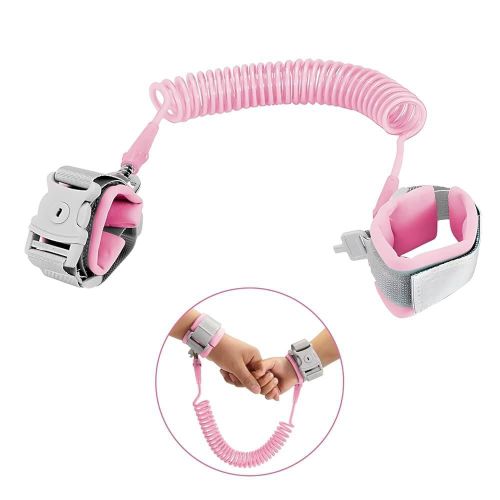 Ceinture de Scurit Anti-Perte pour Enfants Bracelet Double avec Cordon Flexible Rotatif 360 Convient aux Enfants de 1 10 Ans