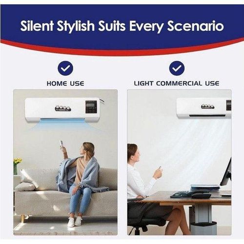 Climatiseur Appareil mural 2 en 1 Chauffage & Refroidissement avec télécommande – Air puissant, silencieux et adapté à toutes les saisons