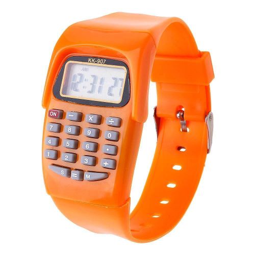 Montre Calculatrice Enfant - Montre-Bracelet Digitale en Silicone