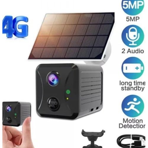 Mini caméra de surveillance solaire Surveillance Malin Pas dinternet et batterie longue durée