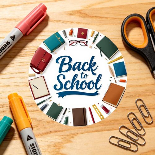 Lot de 24 ou 48 autocollants de bureau motif rentrée scolaire multicolore avec cahier, stylo, ciseaux, lunettes pour organisation de bureau et fournitures d'étude