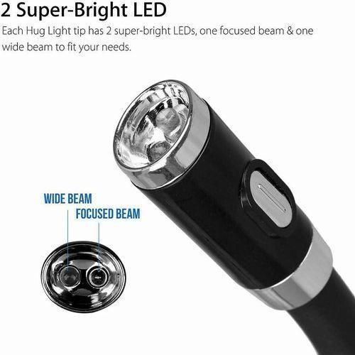 Lampe de Lecture Huglight LED Flexible – Torche Tour de Cou Portable Mains Libres