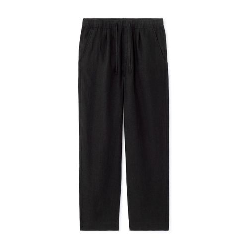 Pantalon loose 100% lin - BLACK -