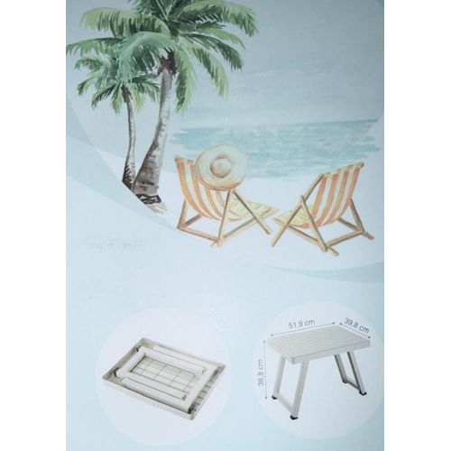 Une table ronde pliable en plastique pour voyage pique nique