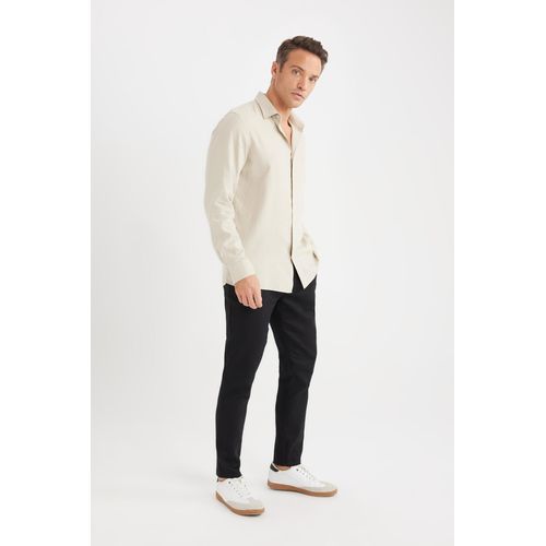 Pantalon Homme coupe jogger en coton - Noir - D7542AX.