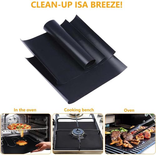 Tapi de Cuisson Non-Adhésifs et Réutilisables 33 cm×40 cm Parfaits pour Four à Électricité & Gaz Grille-Pain et Grils