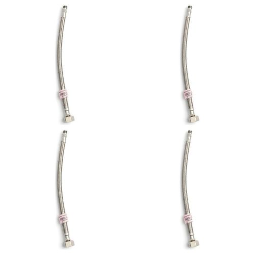 Lot de 4 - Tuyau Flexible Femelle 1/2 X M10 - 30cm - Raccord Robinet Salle de Bain