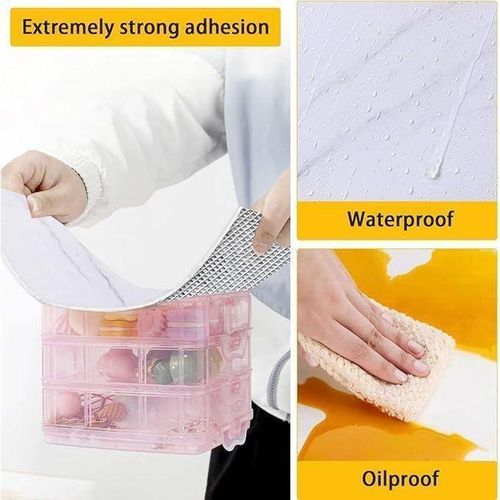 Ensemble 10 Stickers Muraux Luxe – Marbre Blanc Or