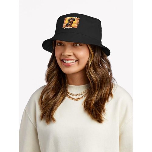 Chapeaux Bob noire Unisexe maman teckel de bonne qualité