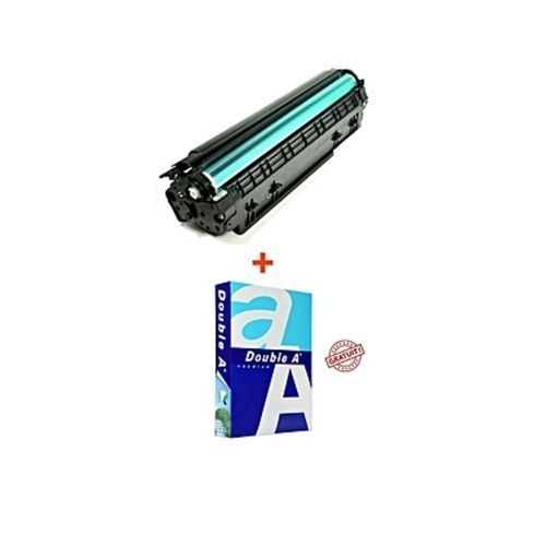 Toner 85A Longhorn Noir Compatible Ramette papier A4 double A 80g Gratuit