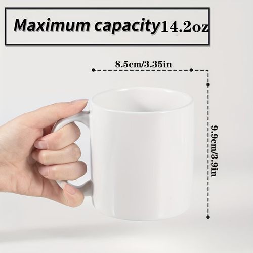 1 Tasses en Cramique Blanche Tasses Caf pour Usage Quotidien en Famille 4 Pices Adaptes au Micro-ondes au Four et au Rfrigrateur Tasses Th pour Bureau Maison et Jardin Tasses pour Boissons Chaudes et Froides
