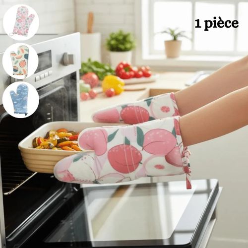 Gant de cuisine isolant à motifs – Accessoire de protection thermique stylé pour manipuler vos plats chauds en toute sécurité au four ou au micro-ondes.