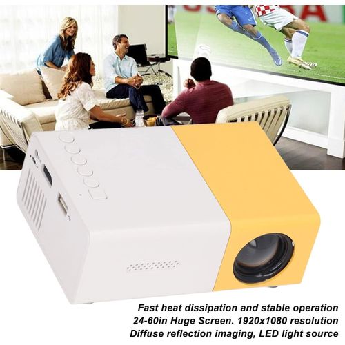 Projecteur portable FHD LED, laptop, consoles de jeu, caméras, cinema