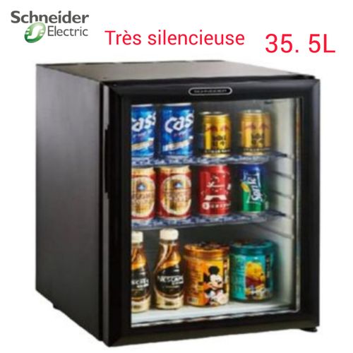 Mini bar réfrigérateur très silencieux 35.5 L Porte vitrée éclairage led