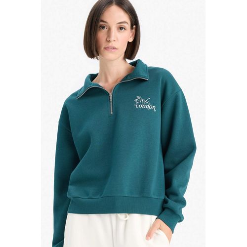 Sweatshirt épais imprimé à demi zip Coupe régulière