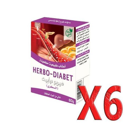 Lot de 6 pcs Herbo Diabet de 80g