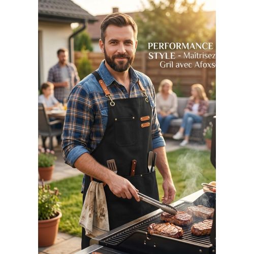 Tablier Imperméable Premium avec Bretelles Réglables Confort Protection Totale