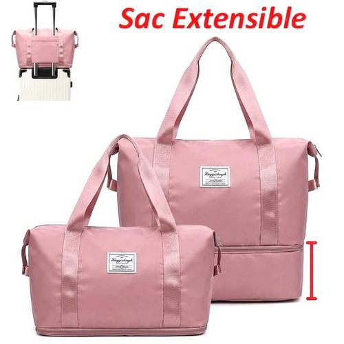 Sac de rangement extensible Sac de voyage Sac de Sport , Sac Femme et Homme sac pliable + Poche