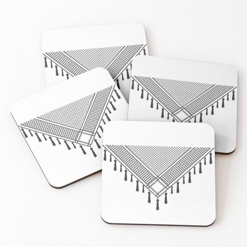 4 Dessous de Verre Kofia Palastine sous tasse unique