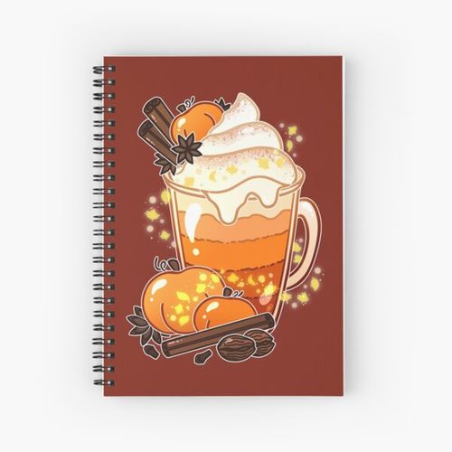 Autumn Magic Pumpkin Spice Latte Spiral Notebook Bloc note