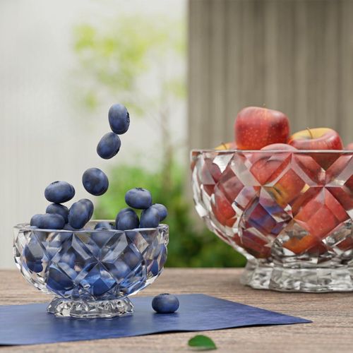 7 pièces bols en verre