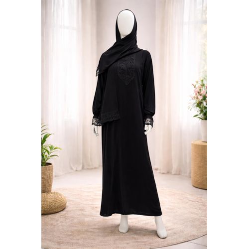 Abaya sala longue robe dentelle priere haute qualité