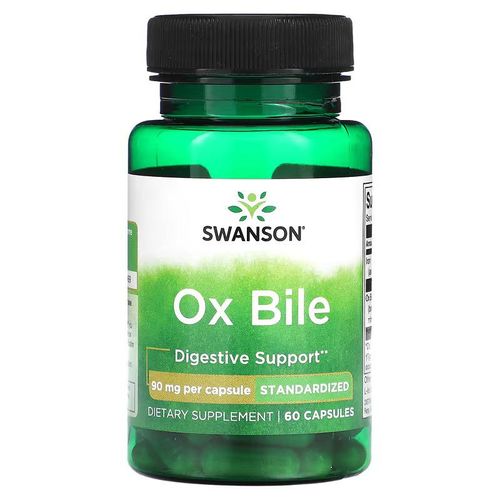 Bile de bœuf (ox bile), 90 mg, 60 capsules