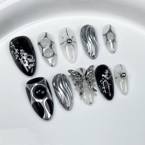 100% handmade gel press-on nails faux ongles OMNKM019-M