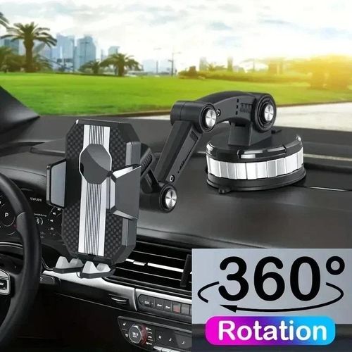 Car Phone Holder 360 Degree Rotation Multi-functional Shockproof Washable Strong Sticky Gel Pad Fits Large Trucks and Supports