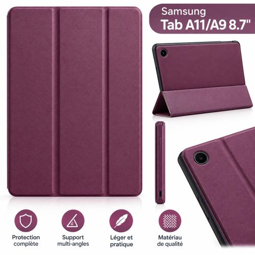 Coque pour Samsung Galaxy Tab A11 8.7 Inch - Etui rose protection intégrale