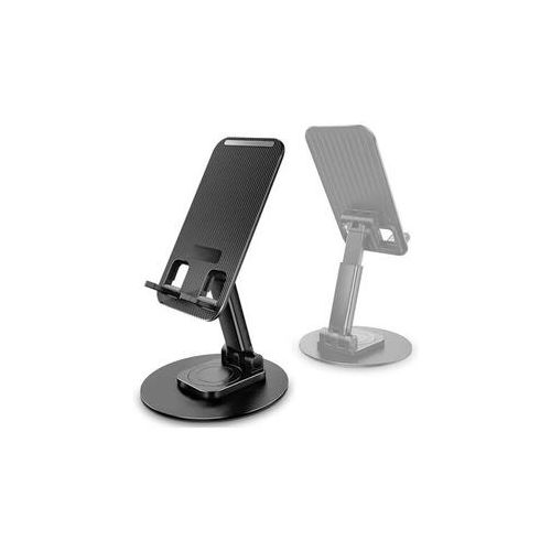 حامل هاتف ذكي قابل للتعديل وقابل للطي - دوران 360 درجة، مانع للانزلاق، ارتفاع قابل للتعديل