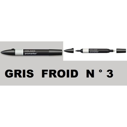 Promarker Gris Froid N°3 CG3 Alcool 2 pointe:Parfait pour tout objet artistique