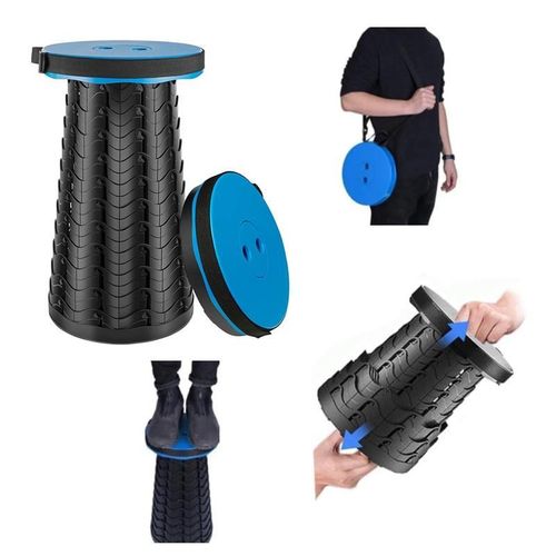 Tabouret Télescopique Pliable Portable – Réglable en Hauteur, Ultra Léger, Idéal Camping & Voyage
