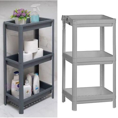 Étagère de rangement en plastique 3 étagères pour salle de bain et cuisine