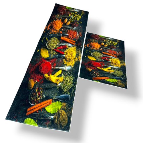Lot de 2 tapis de cuisine antidrapants Lavable tapis de cuisine anti-pouss