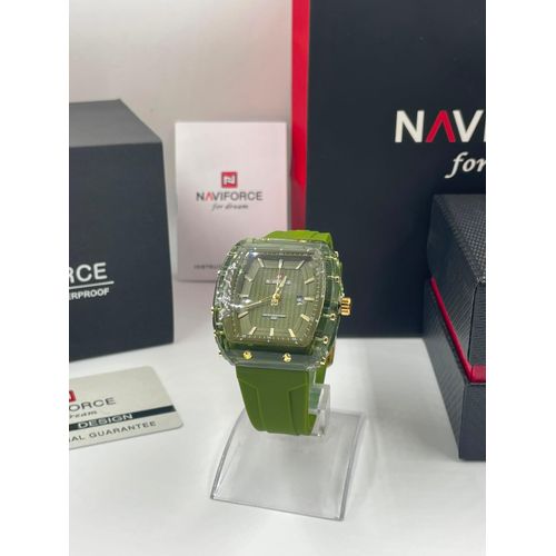 Montre femme NAVIFORCE Carrée - Bracelet Silicone Étanche + Date multicolor