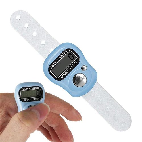 عداد رقمي متعدد الوظائف للأصابع – شاشة LCD مع زر إعادة الضبط للتسبيح والعد والرياضة