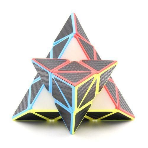 Cube Magique Meilong Moyu Cubing Classroom Fibre de Carbone, adhésif antidérapant avec Rotation Plus Rapide, Facile et Doux, Puzzle 3D, débutants et Professionnels (Ca2)